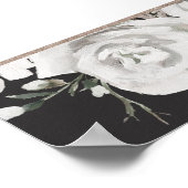  Cherish White Floral in Loving Memory Sign Poster (Hoek)