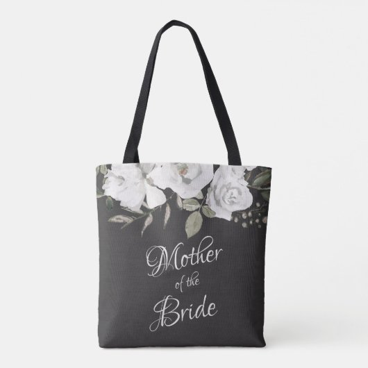  Cherish White Floral Moeder van de bruid Tote Bag (Achterkant)