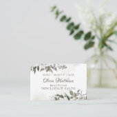 Cherish White Floral & Roos Gold Visitekaartje (Staand voorkant)