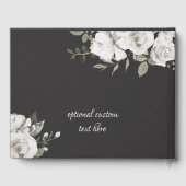  Cherish White Floral & Roos Gold Wedding Gastenboek (Achterkant)
