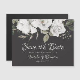Cherish White Floral & Rozen Save the Date