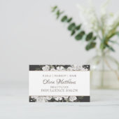  Cherish White Floral Social Media Visitekaartje (Staand voorkant)