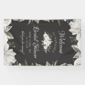  Cherish White Floral Vrijgezellenfeest Welkom Spandoek (Horizontaal)