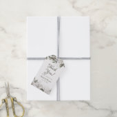 Cherish White Floral Wedding Dank u Cadeaulabel (Met Touw)
