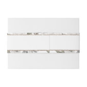  Cherish White Floral Wedding Monogram Uitnodigingen Wikkel (Achterkant Voorbeeld)