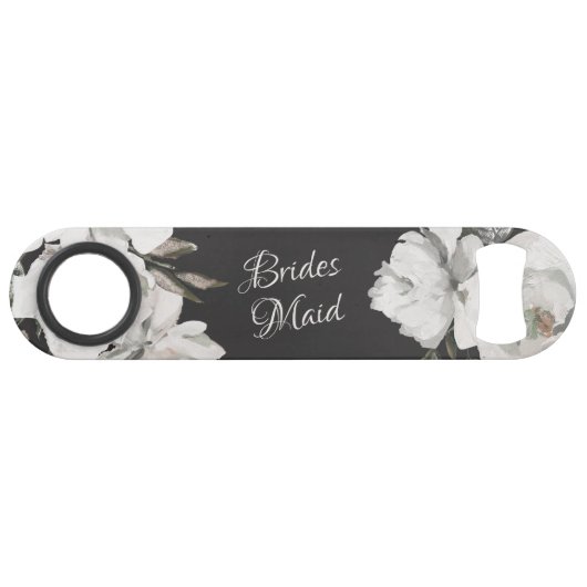 Cherish Wit Bloemen & Rozen Bruidsmeisje Speed Flessenopener (Voorkant (Horizontaal))