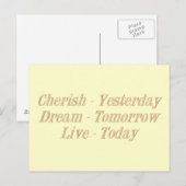 Cherish yellow briefkaart (Voorkant / Achterkant)