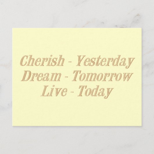 Cherish yellow briefkaart (Voorkant)