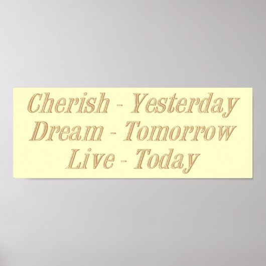 Cherish yellow poster (Voorkant)