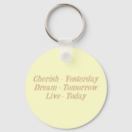 Cherish yellow sleutelhanger (Voorkant)