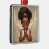 Cherished Black Angel Spirit Metalen Ornament (Rechts)