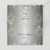 Cherished Blooms: zilveren accenten en vergulde ri Plaatskaartje (Buitenkant ongevouwen)