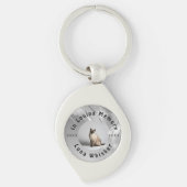 Cherished Cat Photo Memory Frame Art Sleutelhanger (Voorkant)