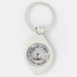 Cherished Cat Photo Memory Frame Art Sleutelhanger