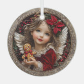 Cherished Cheer – Angel of Gingerbread Joy Glas Ornament (Voorkant)