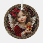 Cherished Cheer – Angel of Gingerbread Joy Glas Ornament (Achterkant)