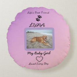 Cherished Companion Modern Pet Rond Kussen