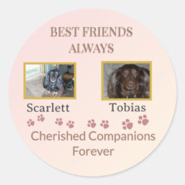 Cherished Companions Pawprint Ronde Sticker