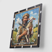 Cherished Lamb: Luke 15:6 Remind Vierkante Klok (Hoek)