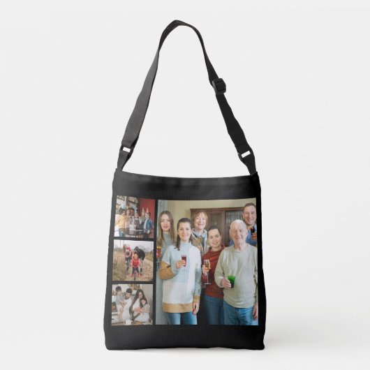 Cherished Memories: 4 fotocollage Crossbody Tas (Achterkant)