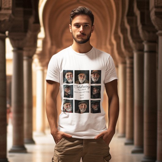 Cherished Memories: Memorial Photo Collage T-shirt