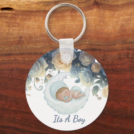 Cherished Memory Sleeping baby boy  Sleutelhanger (Voorkant)