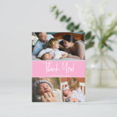 Cherished Moments:  Baby Bedankt Pho Aankondigingskaart (Staand voorkant)