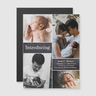 Cherished Moments - Magnetische Baby Geboorte Aank Uitnodiging