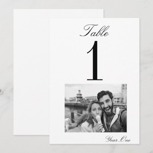 Cherished Moments Trouwtafel nummer Kaart (5x7) (Voorkant / Achterkant)