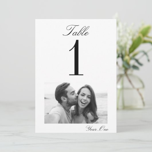 Cherished Moments Trouwtafel nummer Kaart (5x7) (Staand voorkant)