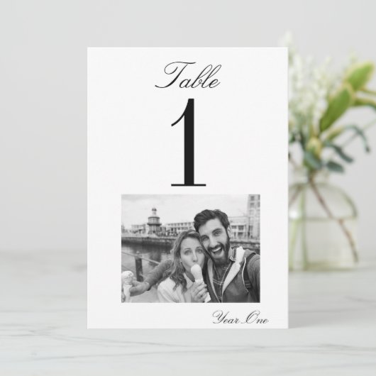 Cherished Moments Trouwtafel nummer Kaart (5x7) (Staand voorkant)