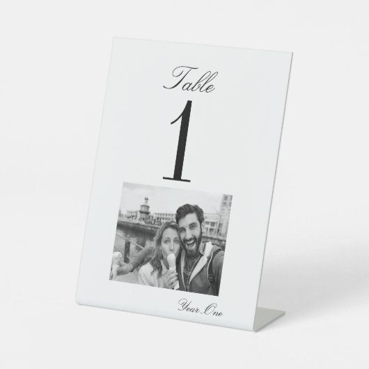 Cherished Moments Trouwtafel nummer Kaart (5x7) Reclamebord Met Voetstuk (Voorkant)