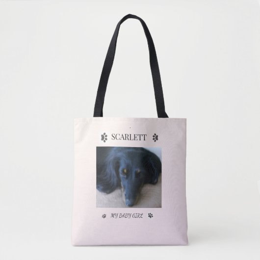 Cherished Paw Print Companion Tote Bag (Voorkant)