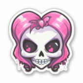 Cherished Skull Sticker (Voorkant)