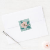 Cherishing Life and Blooms Vierkante Sticker (Envelop)