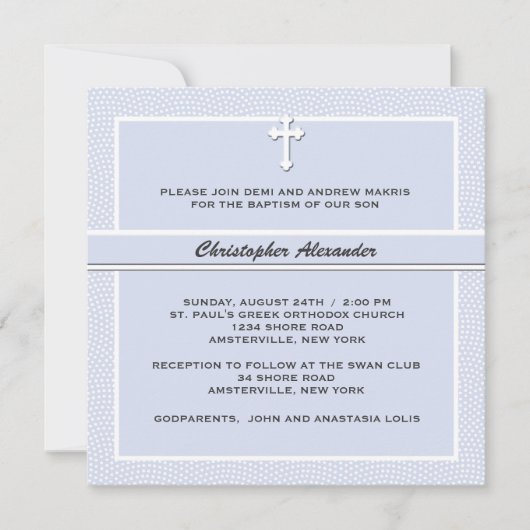 Cherned Blue - Religieuze Uitnodiging (Voorkant)