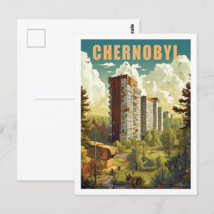 Chernobyl Kiev Oekraïne Beroemde Vintage Reisplaat Briefkaart