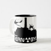 Chernobyl Mug / Tasse Tweekleurige Koffiemok (Voorkant links)