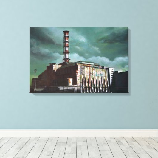 Chernobyl Power Plant canvas print (Insitu (Houten vloer))