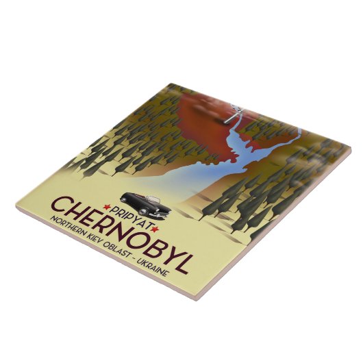 Chernobyl, Pripyat, Oekraïne Reisposter Tegeltje (Zijkant)