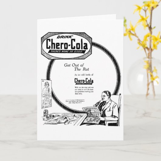 Chero-Cola  krant advertentie Kaart (Gele Bloem)