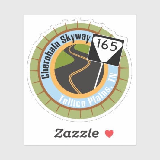 Cherohala Skyway Famous Motorcycle Road Sticker (Vel)