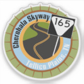 Cherohala Skyway Famous Motorcycle Road Sticker (Voorkant)