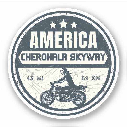 Cherohala Skyway Tennessee naar North Carolina Sticker (Voorkant)