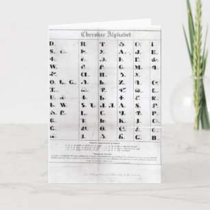 Cherokee Alphabet, Pendelton's 'lithografie' Kaart
