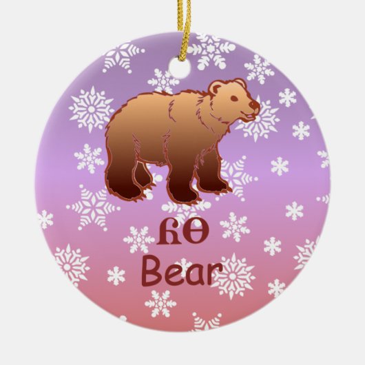 Cherokee Beer kerstversiering Keramisch Ornament (Voorkant)