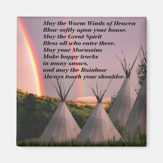 Cherokee Blessing Gebedsmagneet Magneet (Voorkant)