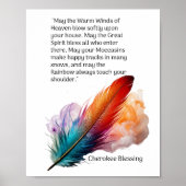 Cherokee Blessing - Moge de Grote Geest Poster (Voorkant)