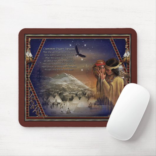 Cherokee Blessing Muismat Native American (Met muis)
