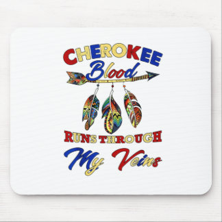 Cherokee Bloed loopt door mijn vinnen Gift Muismat